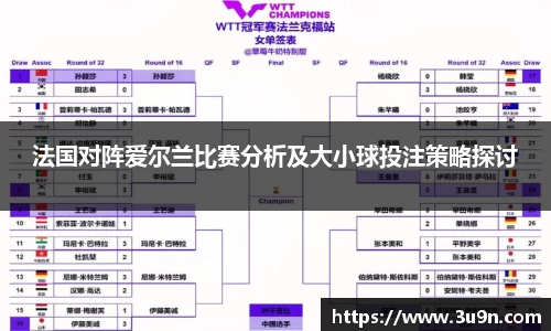 法国对阵爱尔兰比赛分析及大小球投注策略探讨