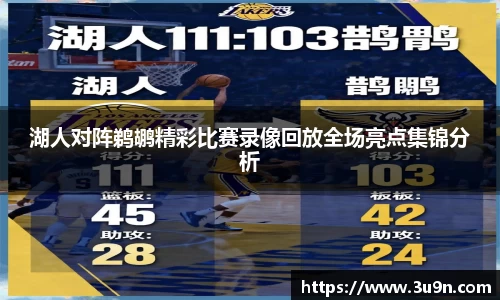 湖人对阵鹈鹕精彩比赛录像回放全场亮点集锦分析